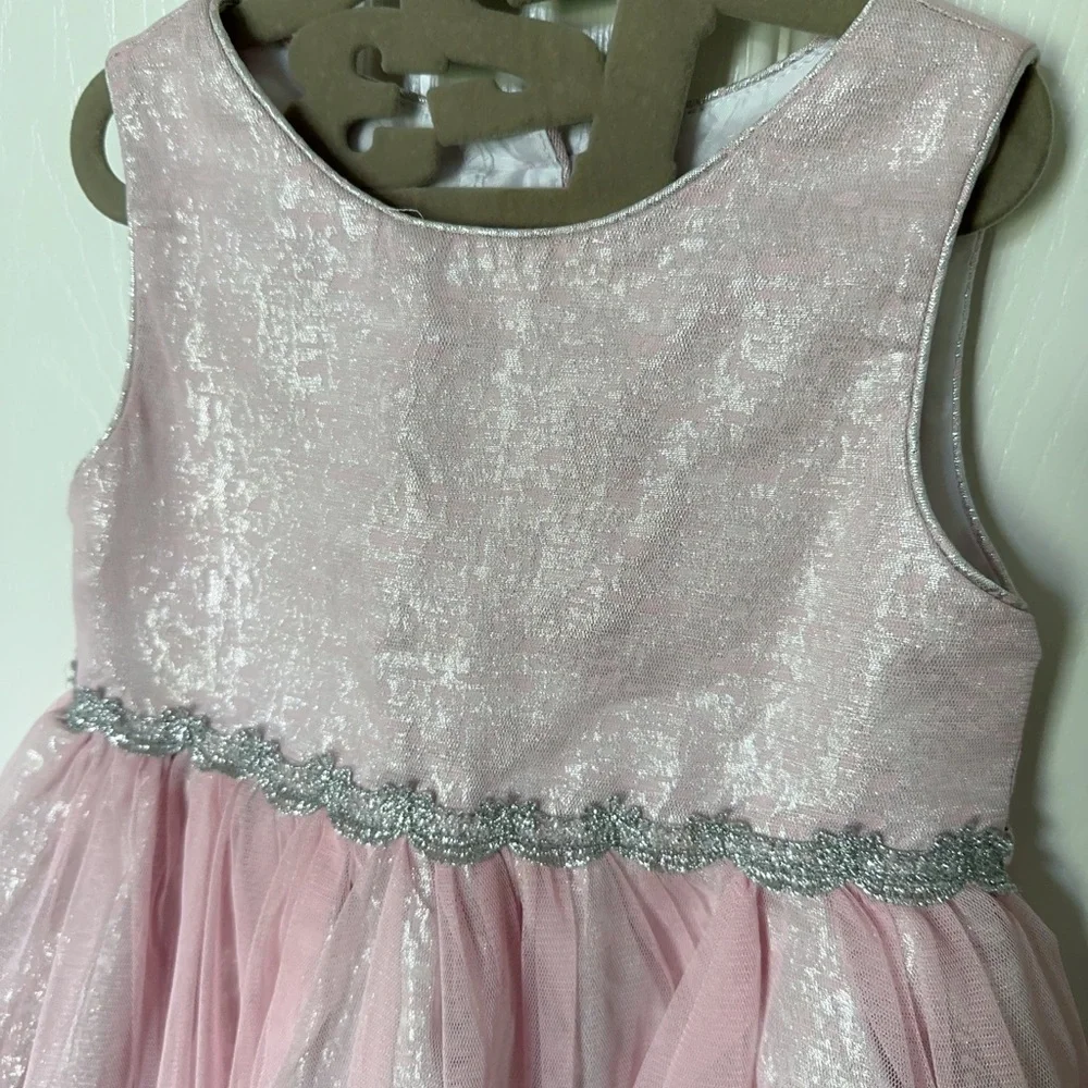 Youngland Pink A-Line Sundress with Silver Details
